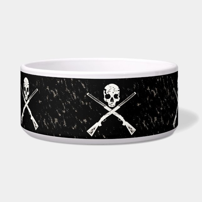 Bones & Guns Dog Bowl (Front)