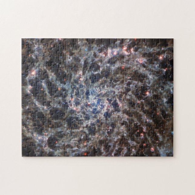 Bones of Galaxy IC5332 from JWST Jigsaw Puzzle (Horizontal)