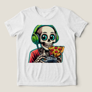 Bones, Pizza, and Games: When a Skeleton Knows Tri-Blend Shirt