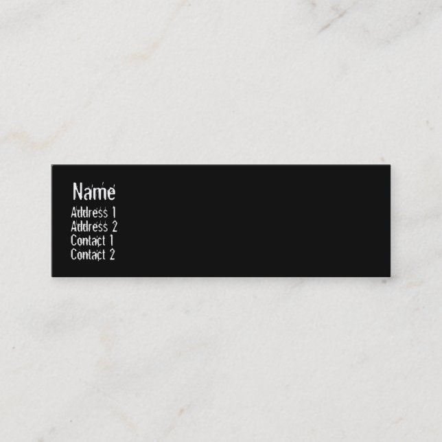 Bones - Skinny Mini Business Card (Front)