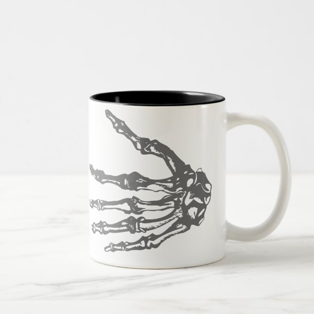 Boney Hands Two-Tone Coffee Mug (Right)