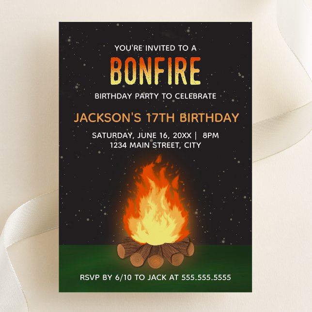Bonfire Birthday Party Invitation (Creator Uploaded)