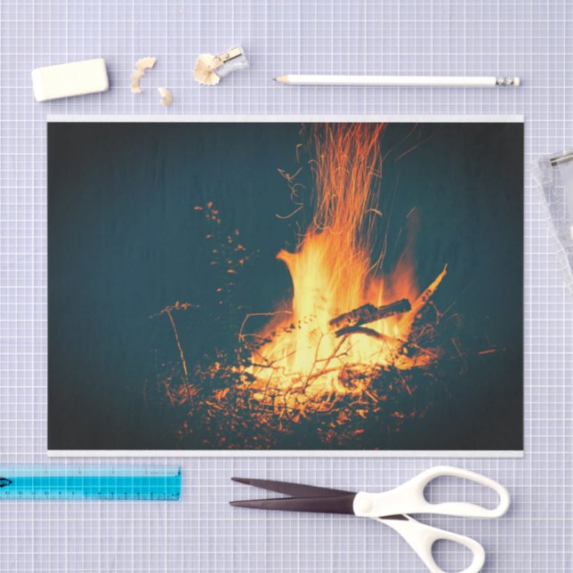 Bonfire Burning Fire Tissue Paper (Craft)