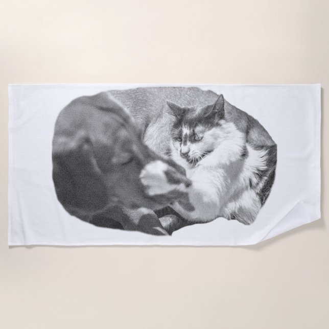 Bonfire Edge Friends Beach Towel (Front)