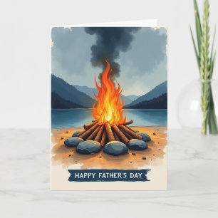 Bonfire Fathers Day Card