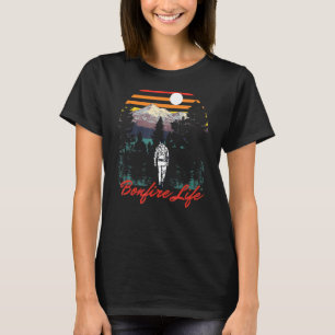Bonfire Life Camper Outdoor Camp Wild Nature Tour T-Shirt