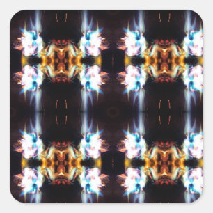 Bonfire   Mirror Tiled     Square Sticker