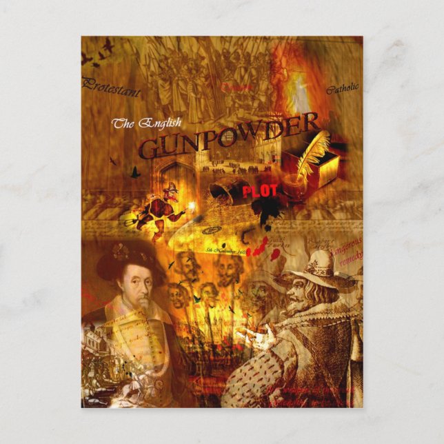 Bonfire Night Historic Postcard (Front)