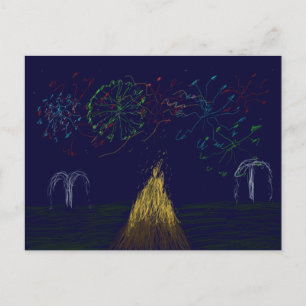 Bonfire Night Postcard