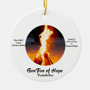 Bonfire of Hope  Ceramic Tree Decoration