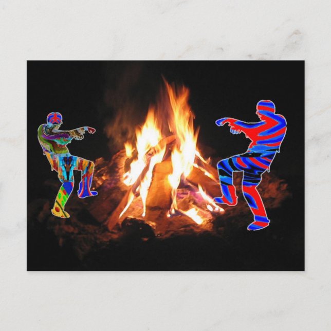 BonFire Party  Bon Bonne Fire Postcard (Front)