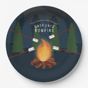 Bonfire Party Paper Plate