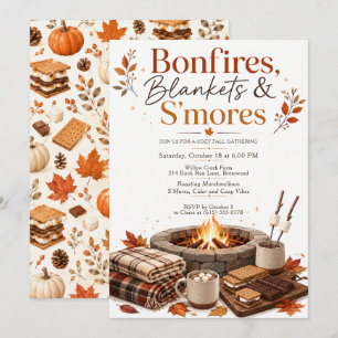 Bonfires, Blankets & S’mores Invitation