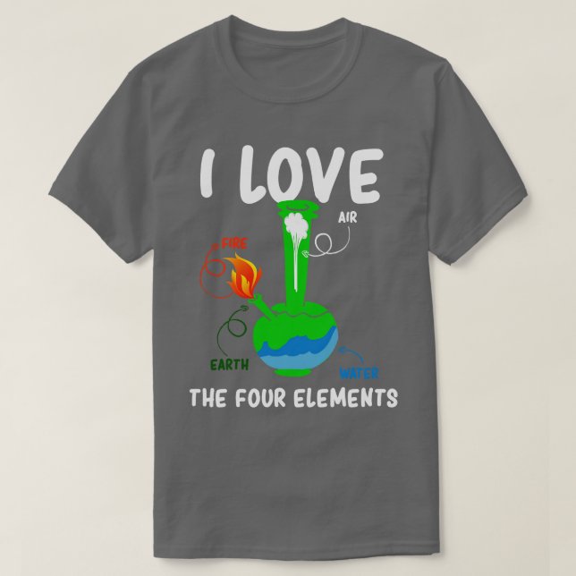 Bong pothead smoking elements T-Shirt (Design Front)