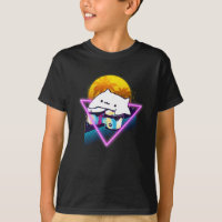 Bongo Cat Retro 80s Vaporwave Outrun Style