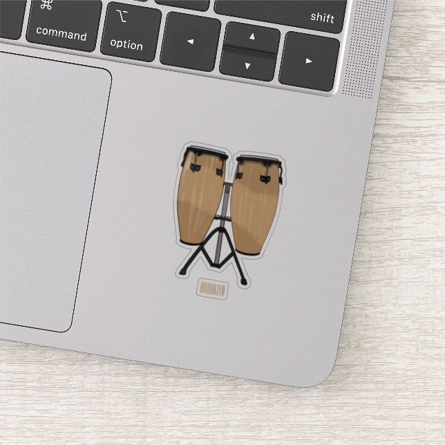 Bongo drum cartoon illustration (Detail)