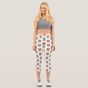 Bongo drum cartoon illustration  capri leggings