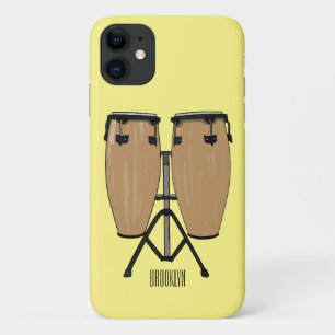 Bongo drum cartoon illustration  Case-Mate iPhone case
