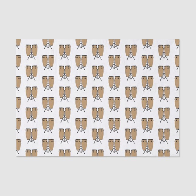 Bongo drum cartoon illustration  tissue paper (Front)