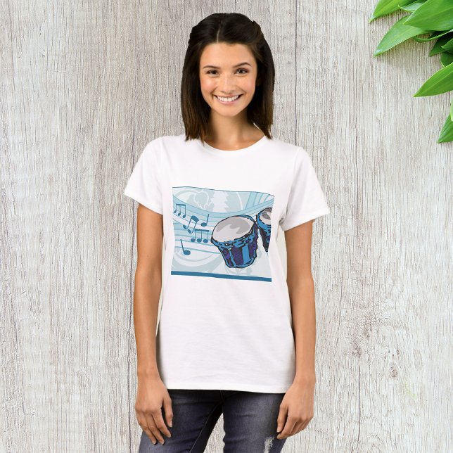Bongo Drums and Music Notes T-Shirt (Creator Uploaded)