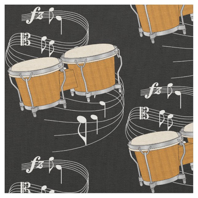Bongos Fabric - Dark (Close Up)