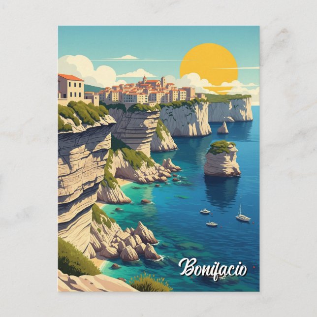 Bonifacio Corsica France Travel Postcard (Front)