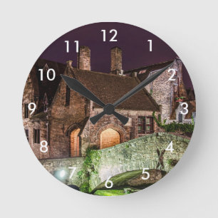 Bonifacius Bridge in Bruges Round Clock