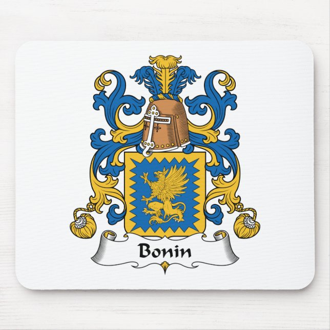Bonin Family Crest Mouse Pad (Front)