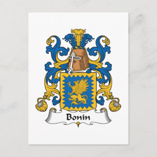 Bonin Family Crest Postcard