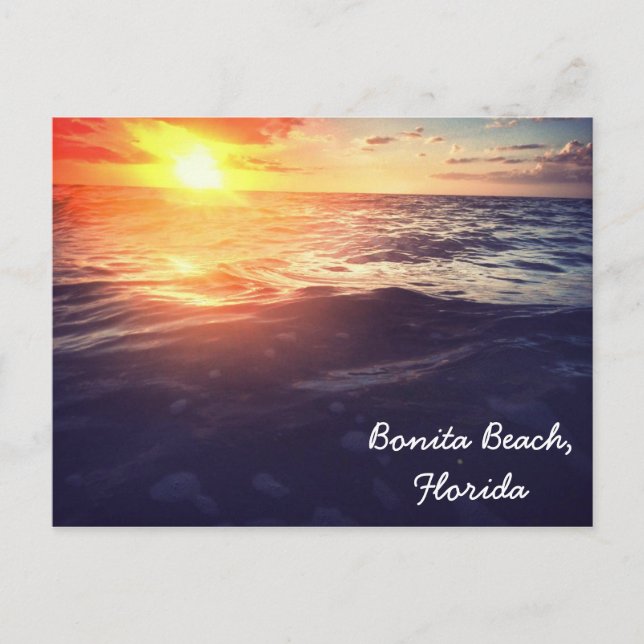 Bonita Beach Sunset postcard (Front)
