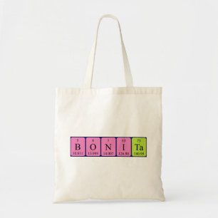 Bonita periodic table name tote bag