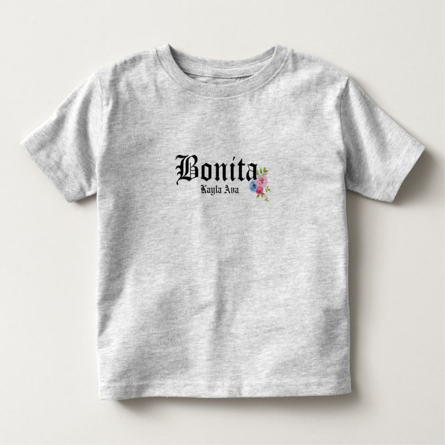 Bonita Pretty Girls Custom Name Toddler T-Shirt (Front)