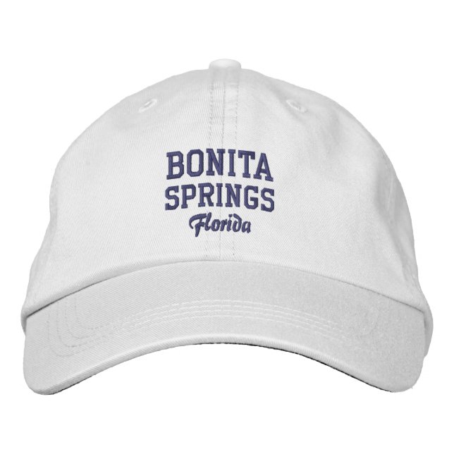 Bonita Springs Embroidered Baseball Hat (Front)