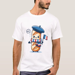 Bonjour Baguette - Charming French Themed  T-Shirt