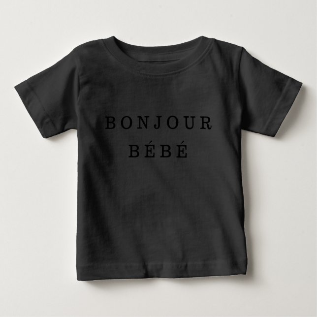 "Bonjour Bébé" Baby Bodysuit (Front)
