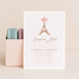 Bonjour Bebe Baby Shower Invitation