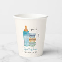 Bonjour Bébé Blue Macarons & Milk Boy Baby Shower