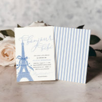 Bonjour Bébé Blue Paris Eiffel Tower Baby Shower