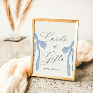 Bonjour Bébé Blue Paris Eiffel Tower Cards & Gifts Poster