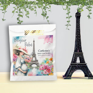 Bonjour Bebe Floral Eiffel Tower Paris Baby Shower Favour Bags