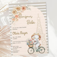 Bonjour Bebe French Paris Puppy Dog Baby Shower