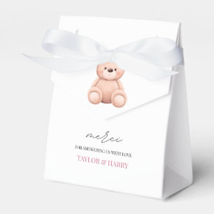 Bonjour Bebe French Watercolor Bear Baby Shower Fa Favour Box