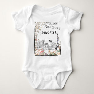 Bonjour Bebe Gender Neutral Baby Shower Gift Baby Bodysuit