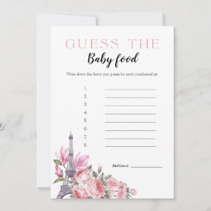 Bonjour Bebe Guess The Baby Food Game Card