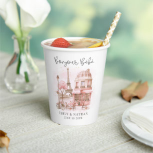 Bonjour Bebe Paris Cafe Baby Shower Paper Cups