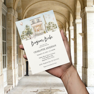 Bonjour Bebe Paris French Baby Shower Invitation