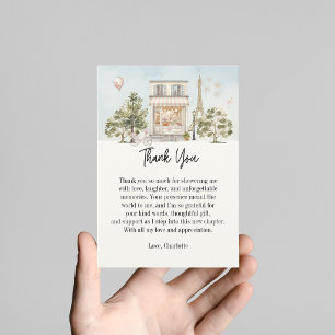 Bonjour Bebe Paris French Baby Shower Thank You Card