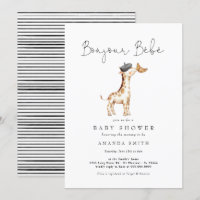 Bonjour Bebe Paris French Giraffe Baby Shower