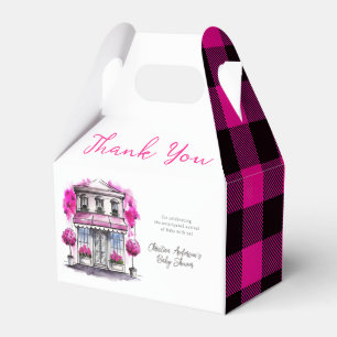 Bonjour Bebe Paris French Pink Black Baby Shower Favour Box
