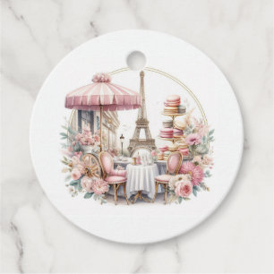 Bonjour Bébé Parisian Café Baby Shower Favour Tags